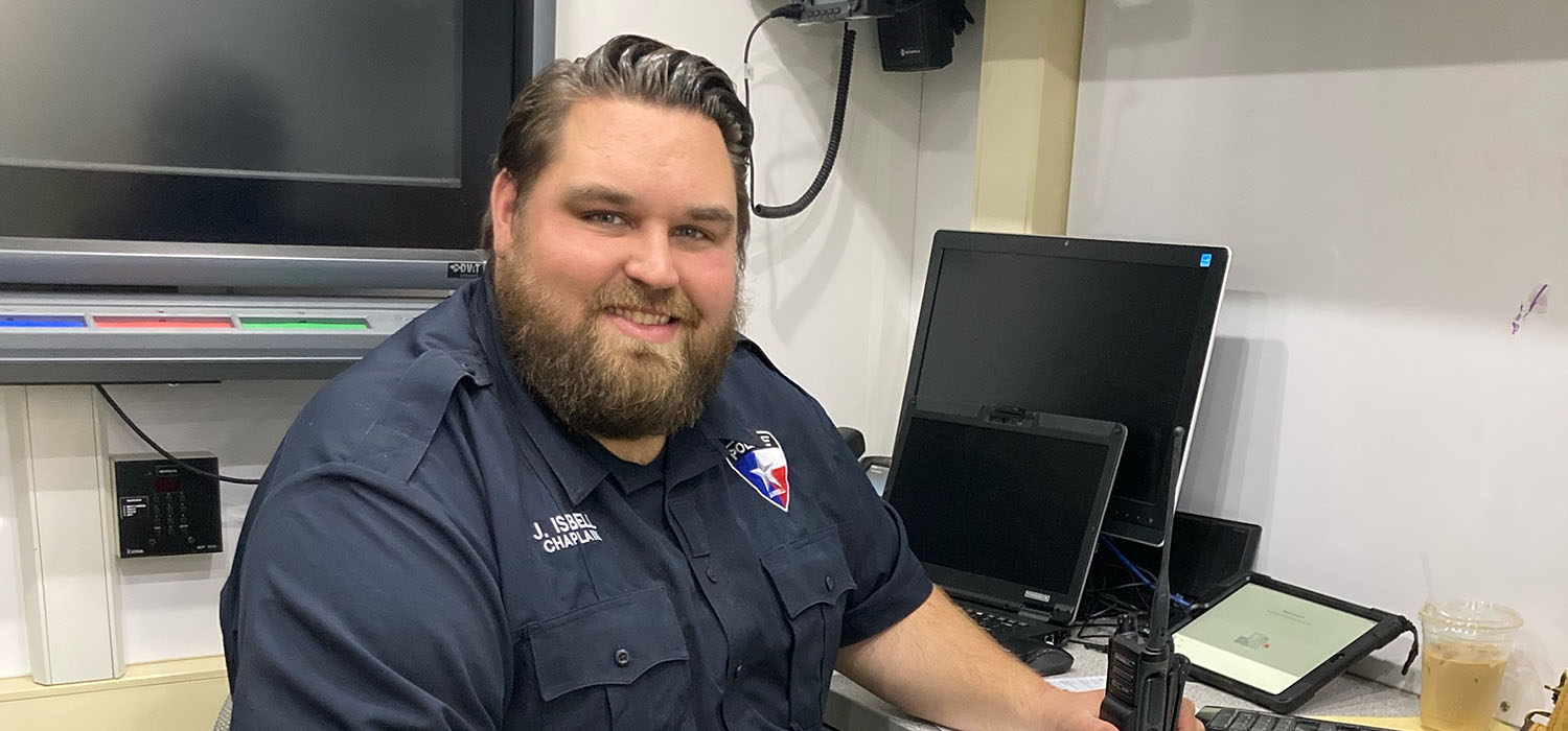 Local Pastor and Police Chaplain Jake Isbell heads up tornado relief for Jarrell, Texas.