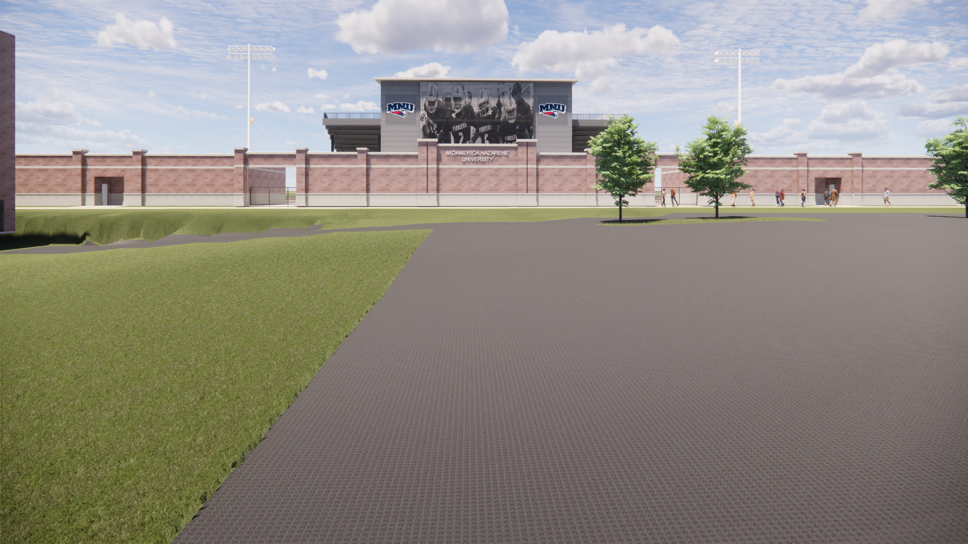 rendering of sports complex