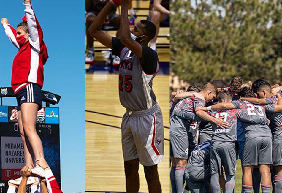 collage featuring sports players