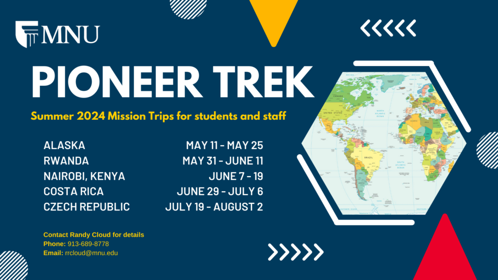 Graphic detailing upcoming Pioneer Trek trips