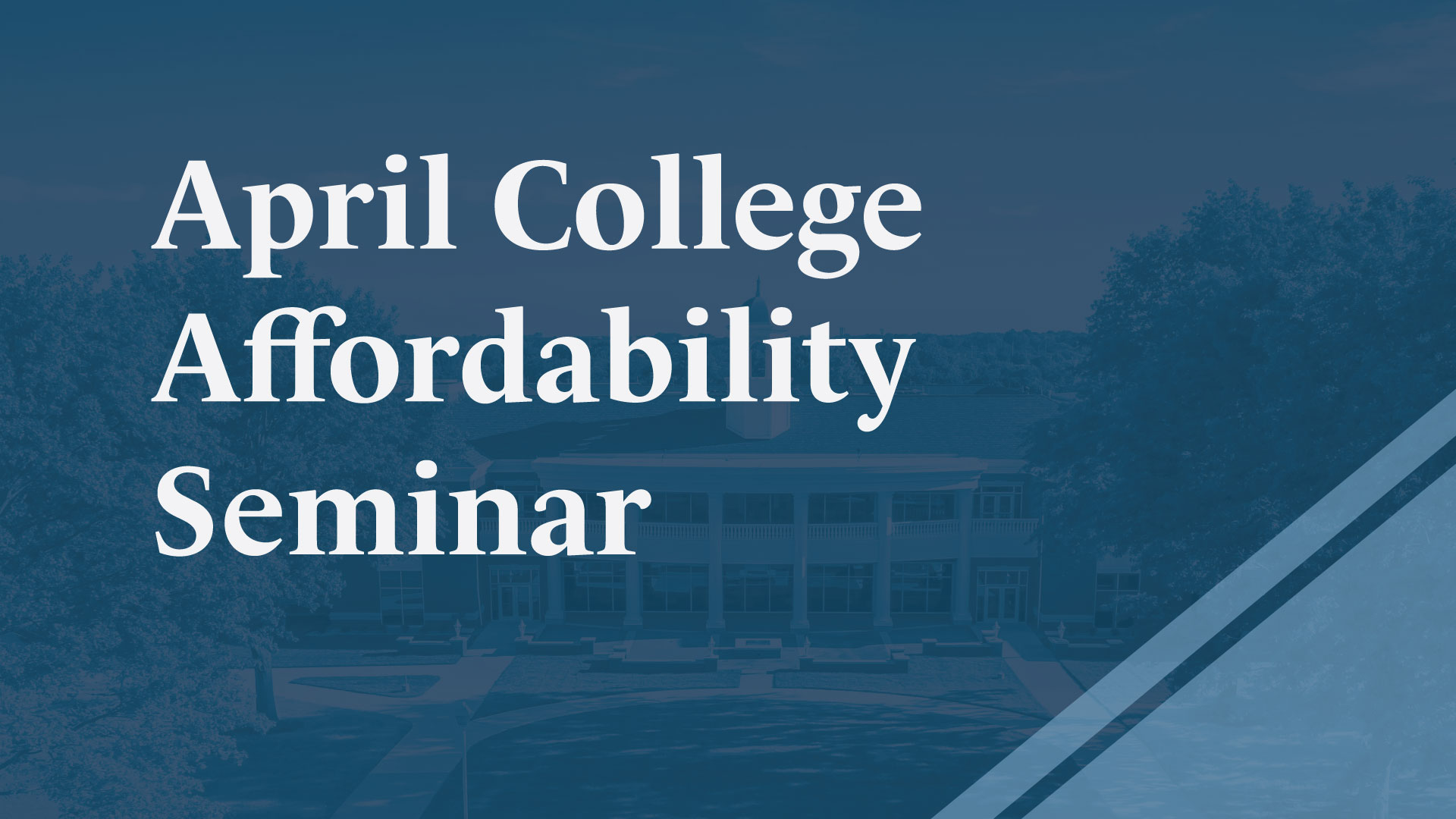 April College Affordability Seminar