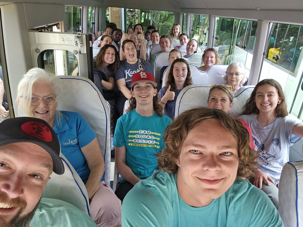 Medical mission team's bus travel in Africa