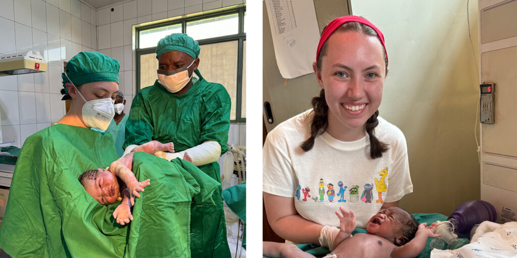 Kinley Kelsey helped deliver a baby during mission trip