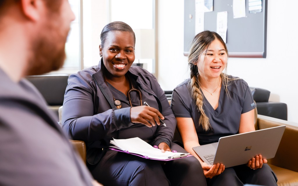 nursing students studying