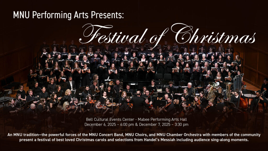 Choir, band, and orchestra performing on stage