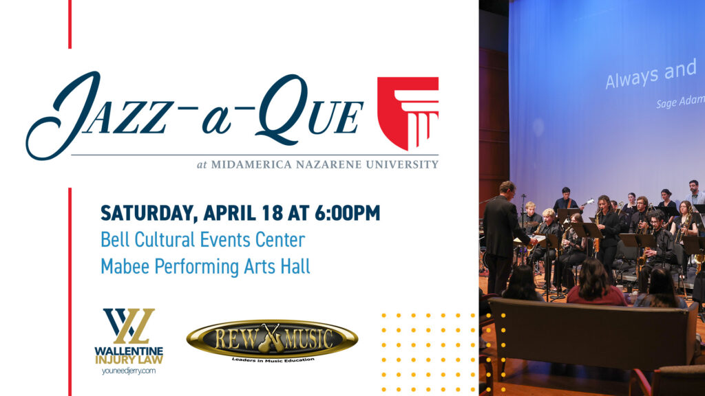 Jazz band playing, Wallentine logo and REW logo