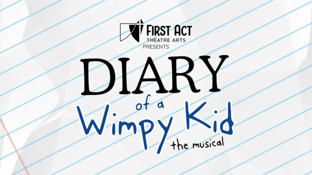 Diary of a Wimpy Kid title on notebook paper