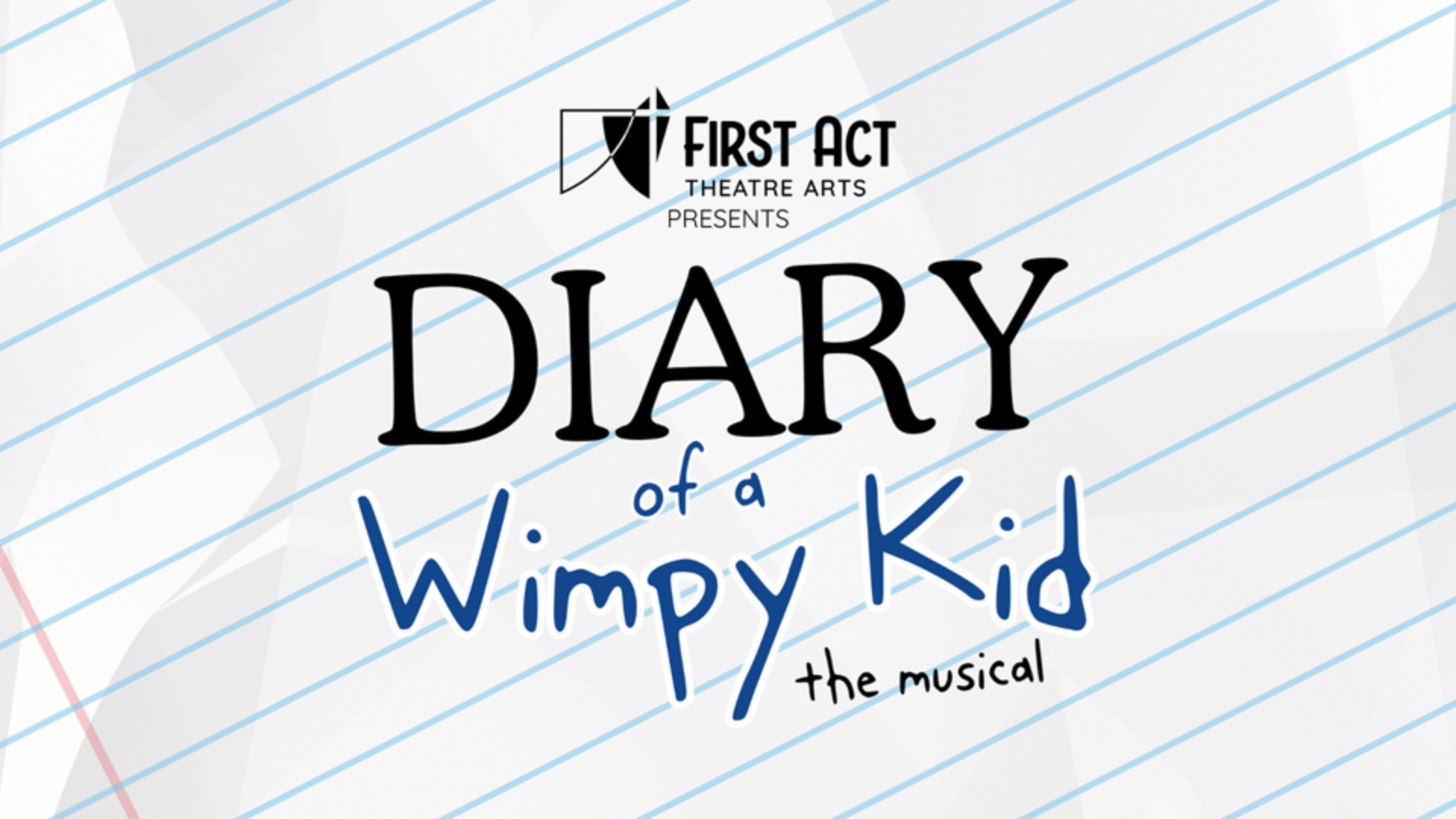 Diary of a Wimpy Kid title on notebook paper