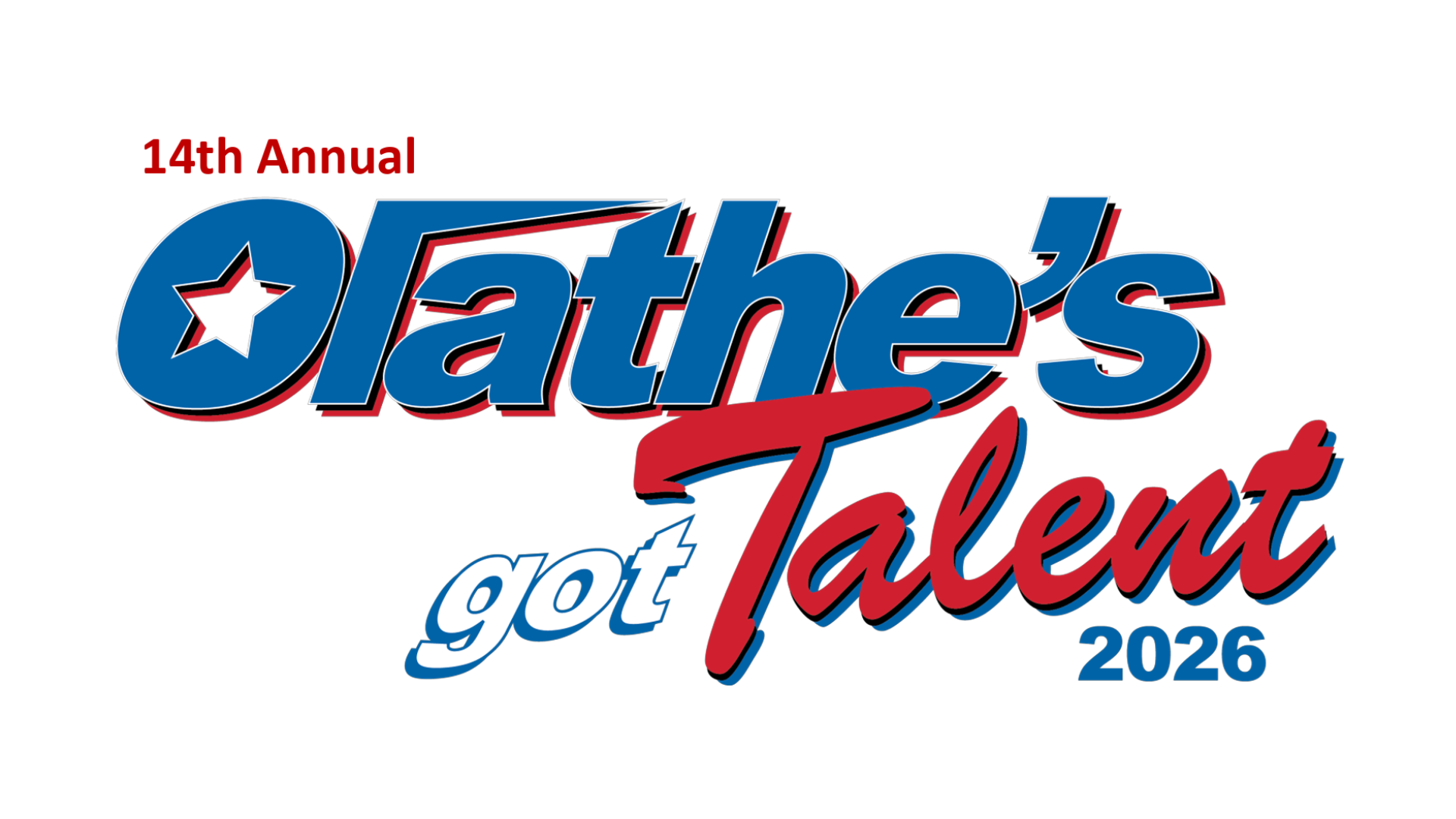 Olathe's Got Talent Blue and Red logo