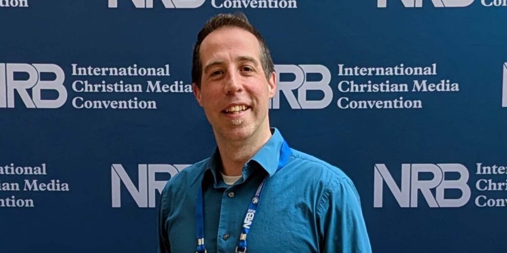 Aaron Bohn at the National Religious Broadcasters International Media Convention.