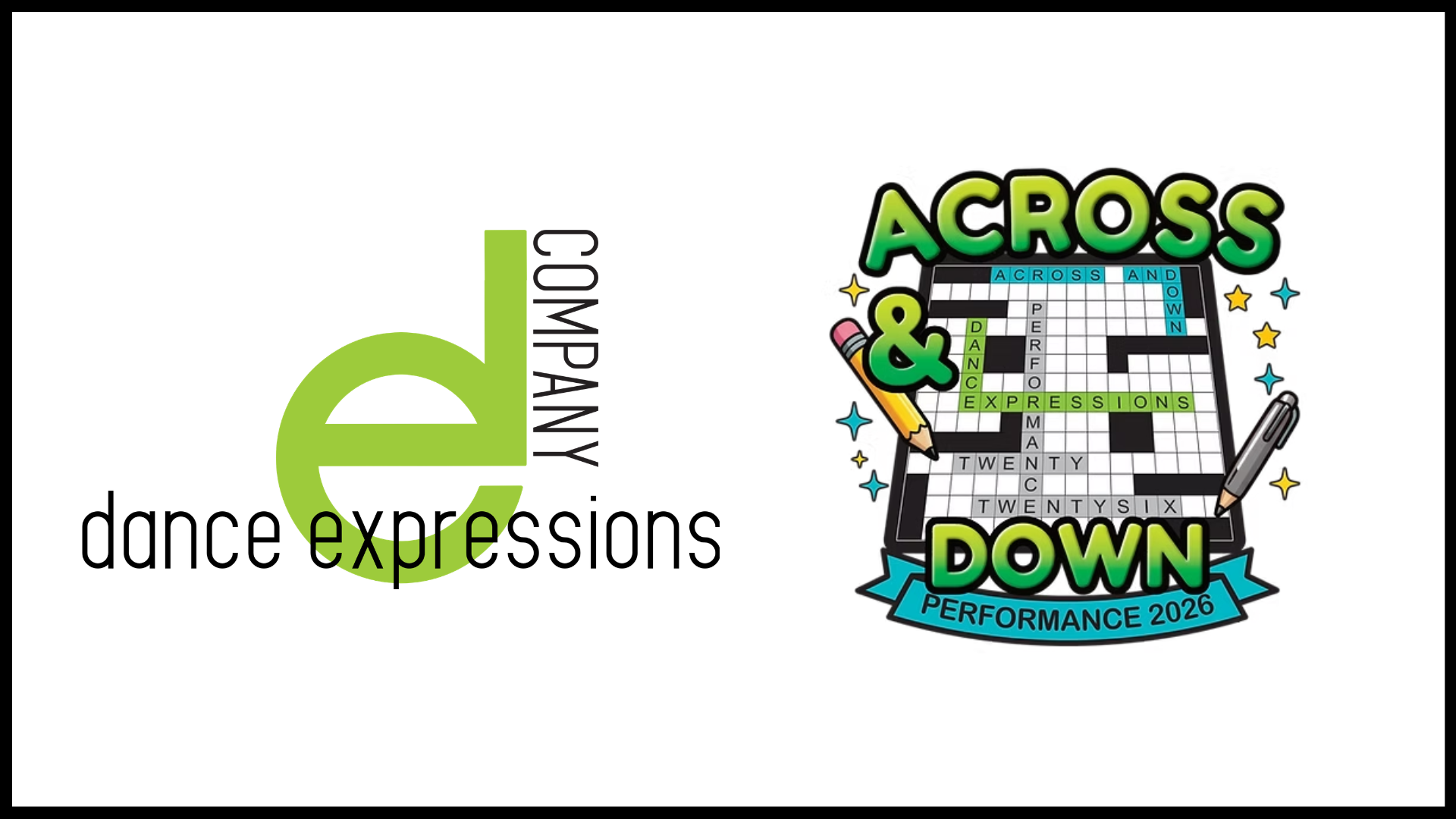 Dance Expressions logo and crossword puzzle