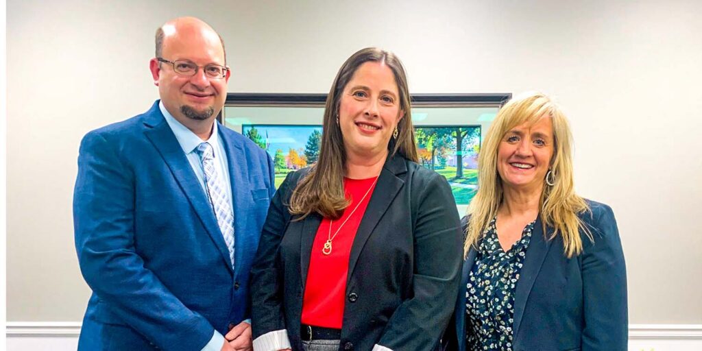 Jordan Mantha, Abby Hodges and Lisa Wallentine led the process of preparing MNU's assurance argument for HLC.