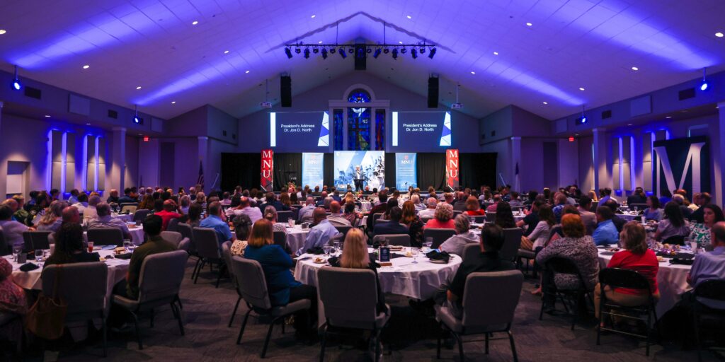 MNU employees gathered for the President's Dinner just before the opening of the fall semester.